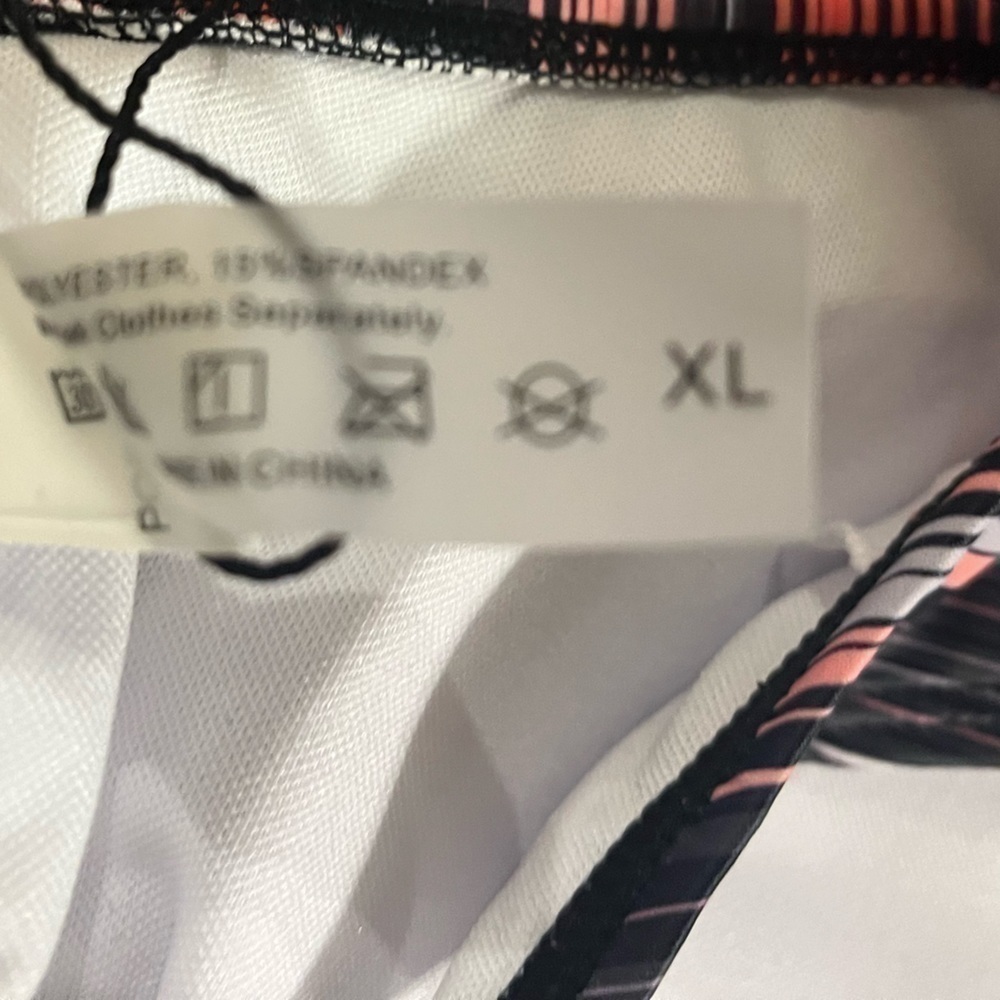 Two Piece Tankini Swimsuit Swim Top with Boy short shorts XL - Picture 7 of 8
